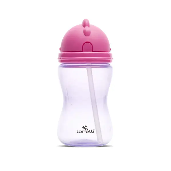 Sticla copii cu pai Lorelli Baby Care Roz, Mov