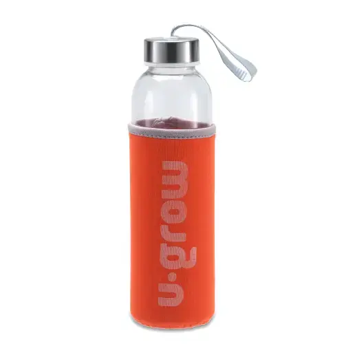 Sticla cu husa termoizolanta U-Grow, 500ml, Portocaliu