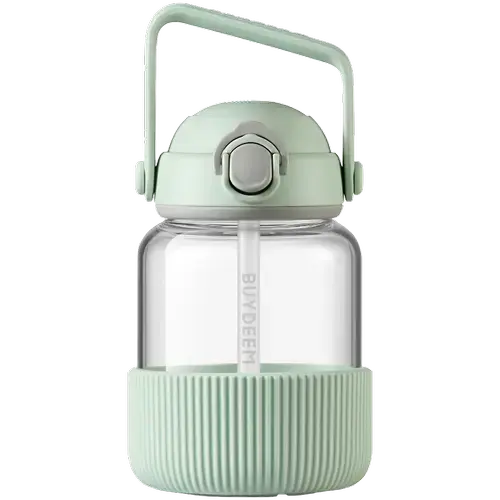 Sticla cu pai portabila BUYDEEM DG78-CG, 800 ml (Verde)