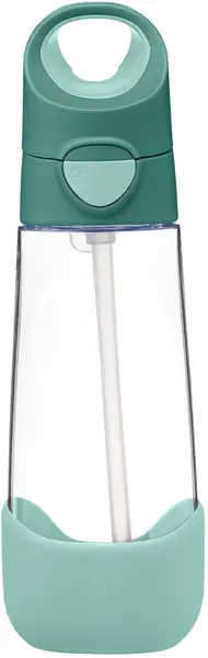 Sticlă de apă cu pai b.box - Emerald Forest, 600 ml