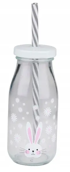 Sticlă de Paște cu pai Alpina - 250 ml, sortiment