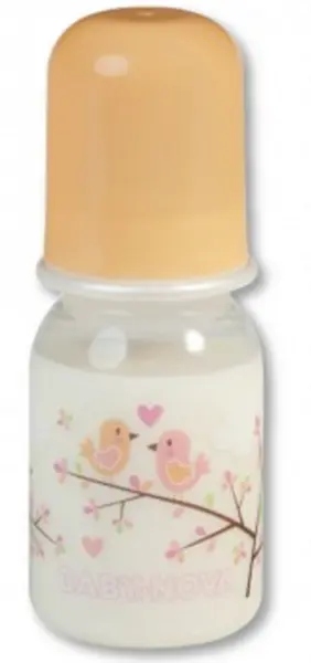 Sticlă de plastic standardă Baby Nova - 125 ml, păsări