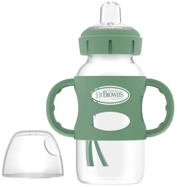 Sticlă de tranziție Dr. Brown's - Milestones, 270 ml, verde