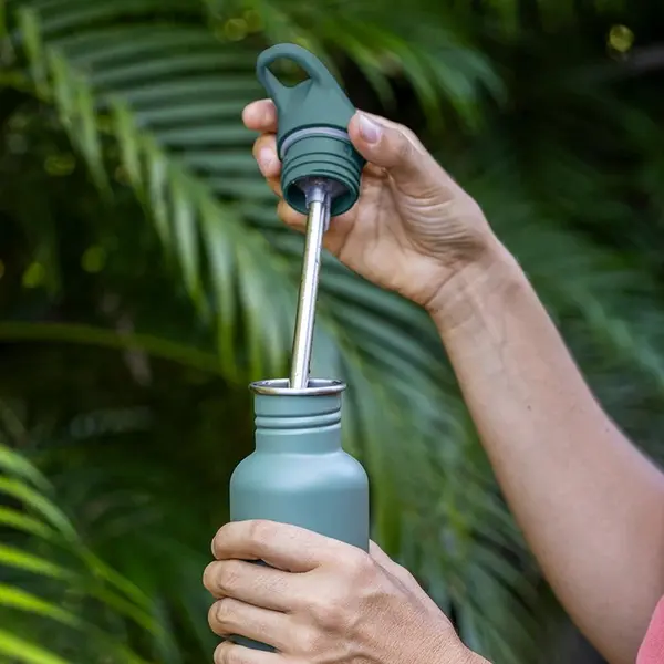Sticla din otel pentru copii Klean Kanteen Kid Classic Narrow 355 ml cu capac sport flip Milky Way