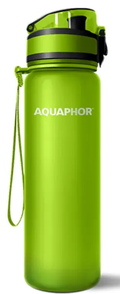 Sticlă filtrantă pentru apă Aquaphor - City, Filter, 0.5 l, verde