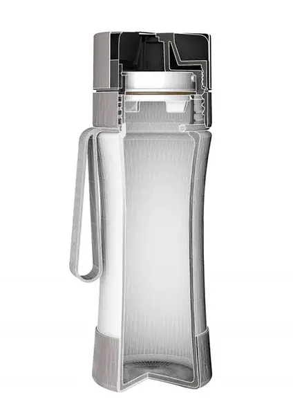 Sticla filtranta Sport myLaica, 0,50 litri, portabila, Albastru
