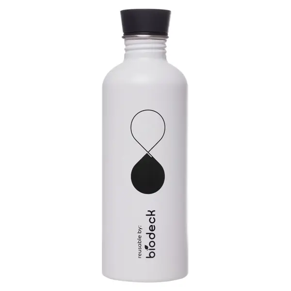 Sticla Otel, Reutilizabila, Biodeck, Alba, 500 ml
