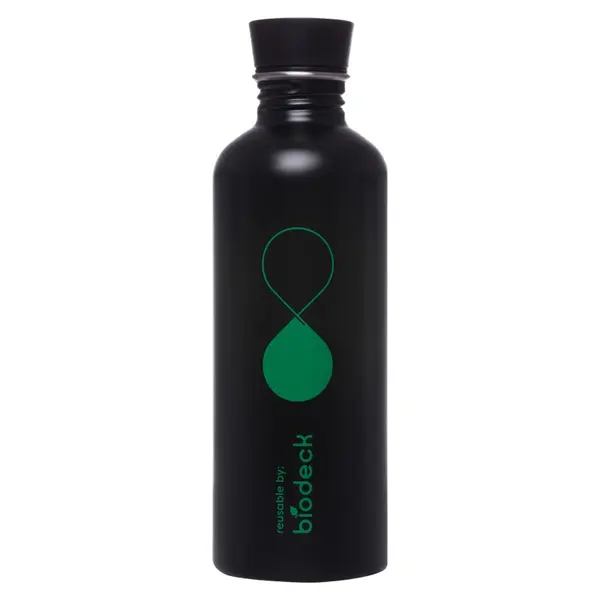 Sticla Otel, Reutilizabila, Biodeck, Neagra, 500 ml