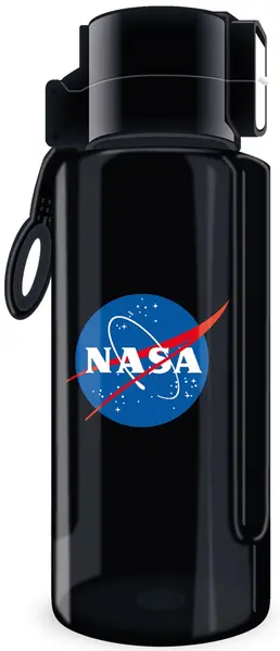 Sticlă pentru apă Ars Una NASA – neagră, 650 ml