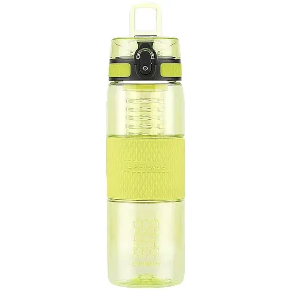 Sticla pentru Apa din Tritan, Verde Lamaie, Fara Bpa, cu Capac, 700 ml, Uzspace