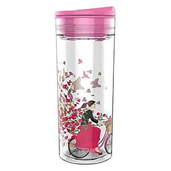 Sticla pentru apa SlideCup Crystal - Butterfly | Chic mic