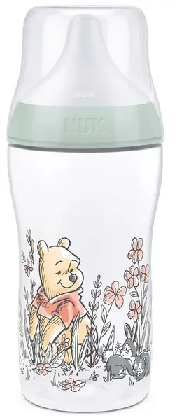 Sticlă pentru bebeluși Nuk Perfect Match - Temperature Control, 260 ml, PP, 3+ luni, Mecho Puh