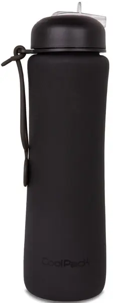 Sticlă pliabilă din silicon Cool Pack Pump - Rpet Black, 600 ml