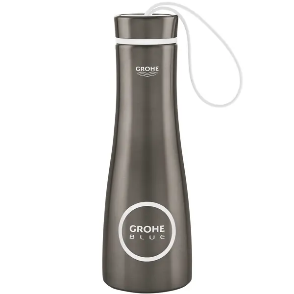 Sticla termoizolanta Grohe Blue 40848AL0, 450 ml, maner banda, otel inoxidabil, Hard graphite