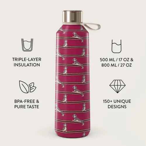 Sticla Termos Burga Inox On Hold BSTINXOH, 500 ml (Roz)