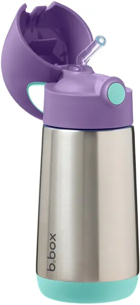 Sticla termos cu pai b.box - Lilac pop, 350 ml