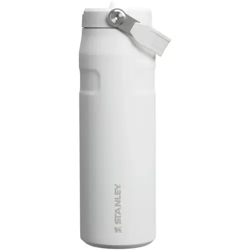 Sticla termos cu pai pliabil Stanley The IceFlow Bottle Flip Straw 2.0 0.7L, 10-11283-144, Alb