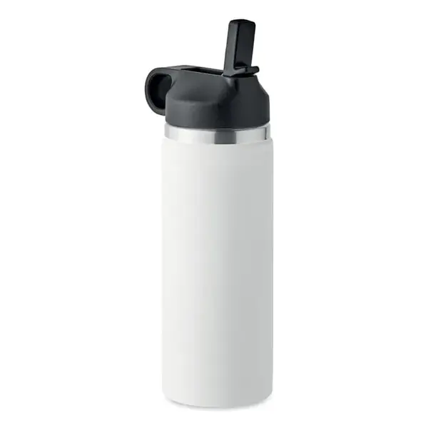 Sticla termos cu perete dublu 500 ml si capac cu pai Sticla cu perete dublu 500 ml