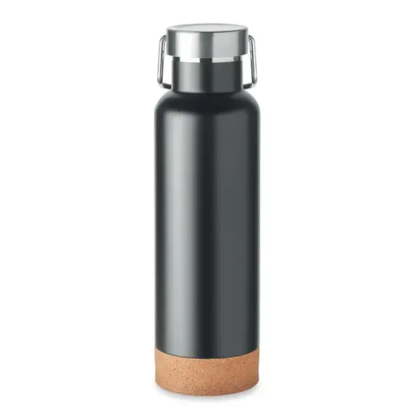 Sticla termos cu perete dublu si baza din pluta 500 ml Sticla cu perete dublu 500 ml