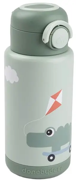Sticlă termos Done by Deer - Playground, Green, 340 ml