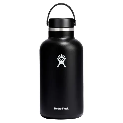 Sticla termos Hydro Flask Wide Mouth Black, inox, 1.9L