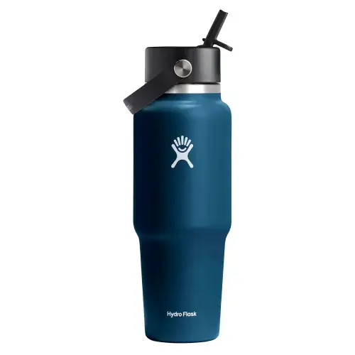 Sticla termos, inox, 950ml, inchWide Strawinch, Indigo - Hydro Flask