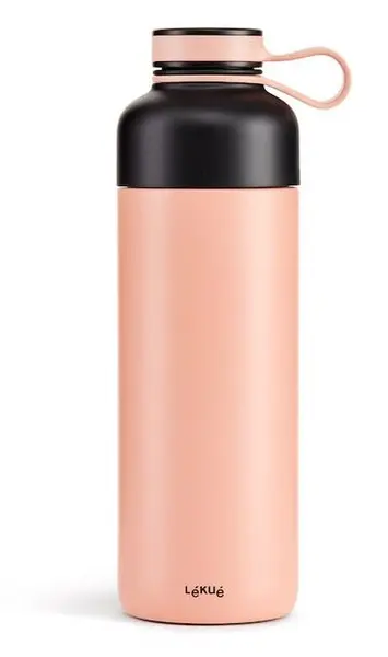 Sticlă termos Lékué – On The Go, 500 ml, coral