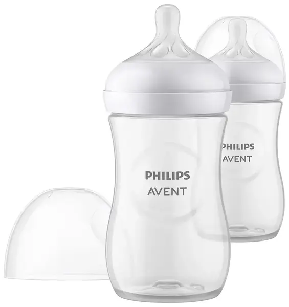 Sticle Philips Avent - Natural Response 3.0, flow 3/medie, 3-6 m, 2 х 260 ml