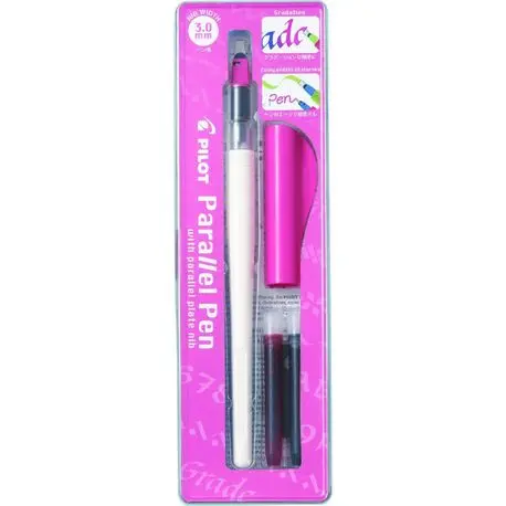 Stilou caligrafic reincarcabil Parallel Pen Pilot 3.0mm varf mediu,cerneala neagra