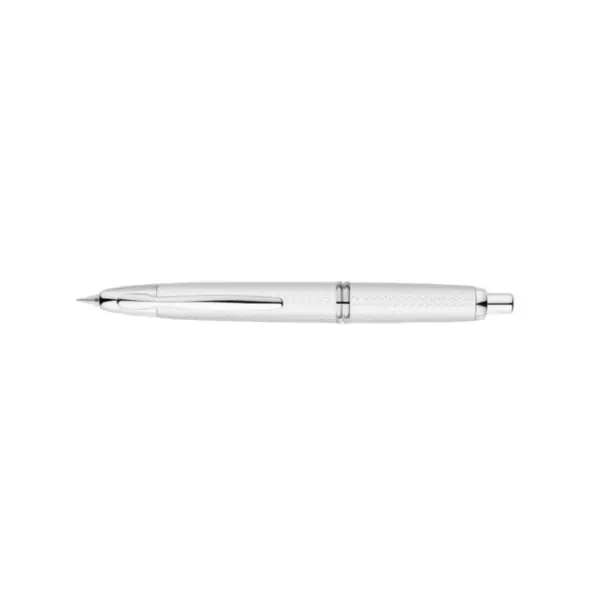 Stilou Capless Rhodium Graphite Pilot vârf mediu penita din aur alb corp alb Stilou Capless Rhodium Graphite Alb Vf.Mediu Aur Alb