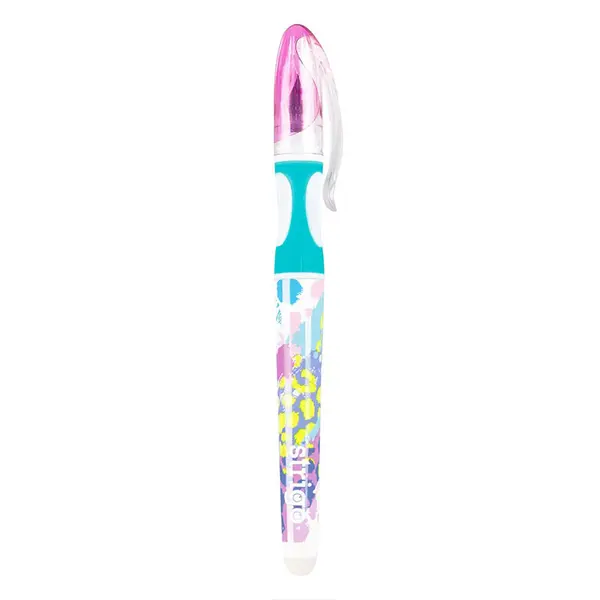 Stilou cu stergere Strigo roz + 2 rezerve + dispozitiv curatare