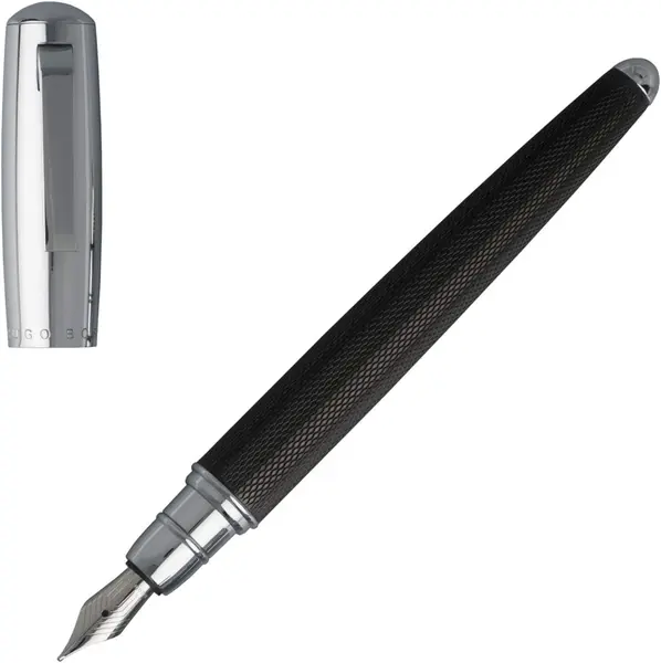 Stilou Hugo Boss Pure - argintiu-negru