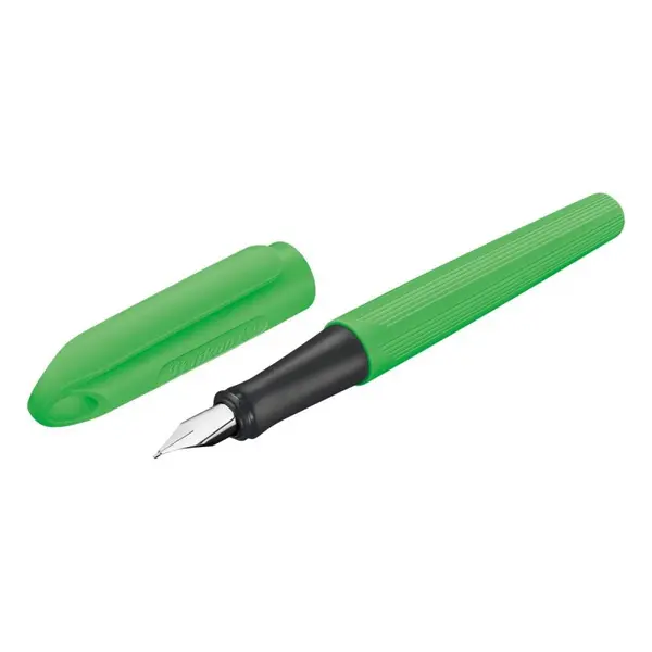 Stilou Pelikan Happy Pen pentru dreptaci si stangaci, varf M + 6 rezerve cerneala, corp plastic