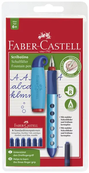 Stilou pentru copii Faber-Castell - Scribolino, cu rezerve
