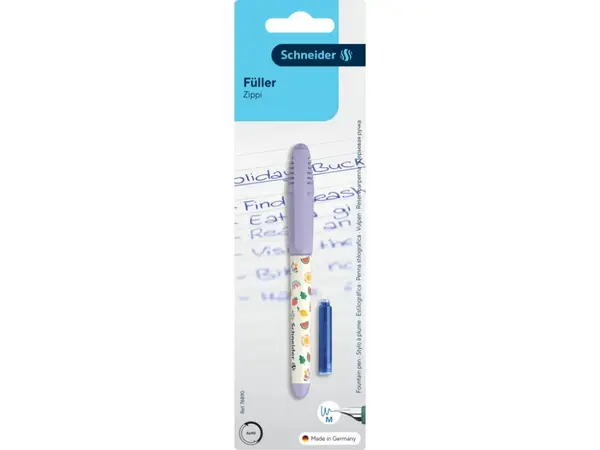 Stilou pentru incepatori Schneider Zippi + 1 x rezerva cerneala,penita M