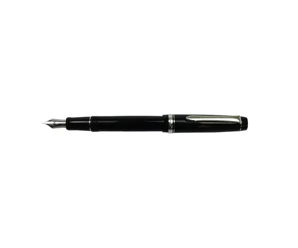 Stilou Pilot Heritage 91 negru varf gros penita placata cu aur si capac finisaj argintiu Stilou Pilot Heritage 91 negru varf gros penita placata cu aur si capac finisaj argintiu