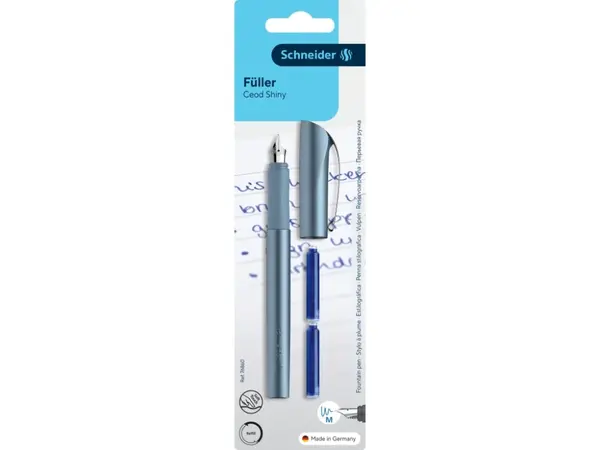 Stilou Schneider Ceod Shiny cu 2 rezerve cerneala, penita M,manson ergonomic, +8 ani