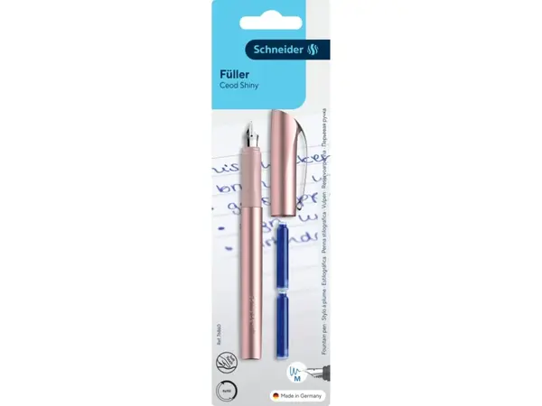 Stilou Schneider Ceod Shiny cu 2 rezerve cerneala, penita M,manson ergonomic, +8 ani