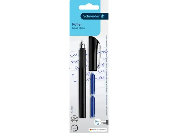 Stilou Schneider Ceod Shiny cu 2 rezerve cerneala, penita M,manson ergonomic, +8 ani
