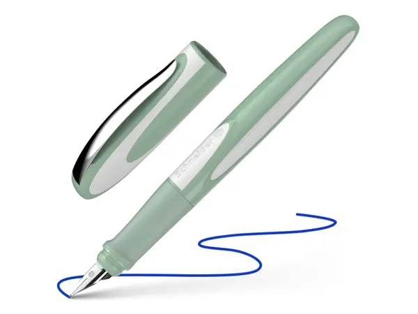 Stilou Schneider Ray pentru stangaci, varsta 7-15 ani,manson ergonomic,model mint