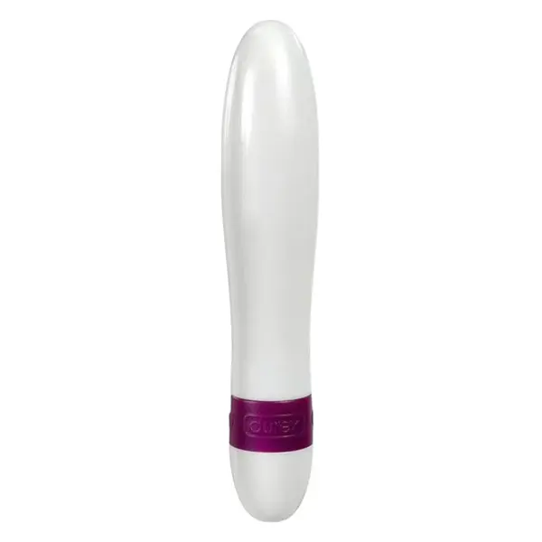 Stimulator clitoris DUREX Intense Pure Fantasy, cu vibrații multiple, rezistent la apă, lungime 15 cm, alb cu mov