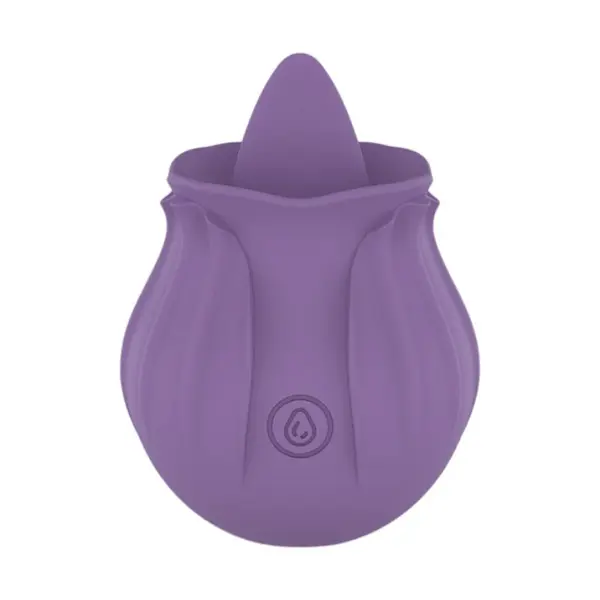 Stimulator clitoris INTENSE VIOLET, cu 10 funcții de vibrație, în formă de trandafir, rezistent de apă IPX7, culoarea mov