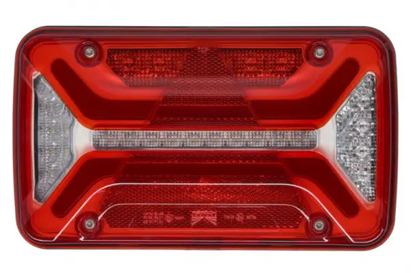 Stop spate dreapta MULTILED III (LED, 12 24V, cu intermitent, cu far de ceata, marsarier, cu stop, lumina de parcare, reflector triunghiular, conector: 2x SuperSeal 2PIN AMP 7PIN) potrivit ADR