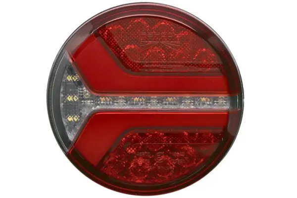 Stop spate stanga dreapta ECOrotund (LED, 12 24V, cu lumina de ceata, lumina de marsarier, lumina parcare, fara proiector, surub, conector: 2PIN AMP 7PIN SUPERSEAL)