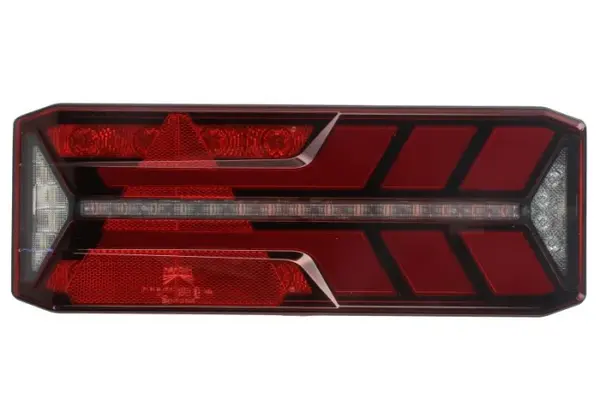 Stop spate stanga ECOLED III (LED, 24V, cu intermitent, cu far de ceata, marsarier, cu stop, lumina de parcare, reflector triunghiular, indicator dinamic, conector: AMP 7PIN)