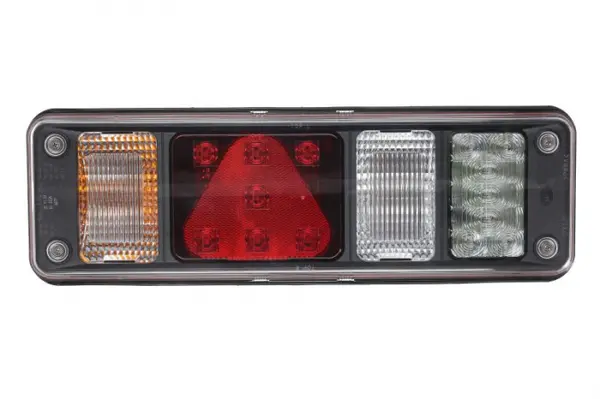 Stop spate stanga Hybrid (LED P21W, 24V, cu intermitent, cu far de ceata, lumina de marsarier, cu stop, lumina de parcare, reflector triunghiular conector: 7PIN + 4x 2PIN)