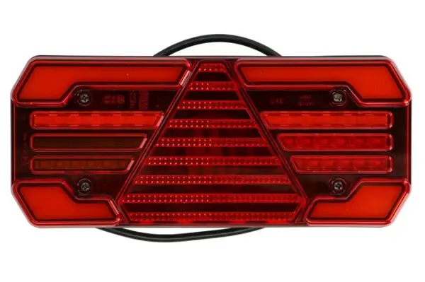 Stop spate stanga (LED, 12 24V, cu intermitent, cu far ceata, lumina de marsarier, cu stop, lumina de parcare, reflector triunghiular, lungime cablu: 2m)