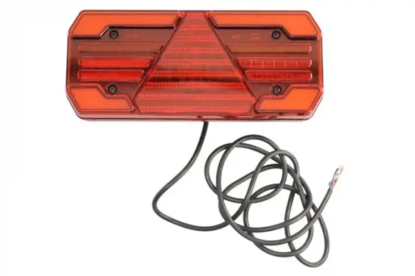 Stop spate stanga (LED, 12 24V, cu intermitent, cu far ceata, lumina de marsarier, cu stop, lumina de parcare, reflector triunghiular, lungime cablu: 2m)