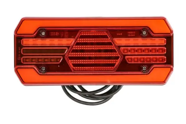 Stop spate stanga (LED, 12 24V, cu intermitent, cu far ceata, lumina de marsarier, cu stop, lumina de parcare, reflector, semnalizator dinamic, lungime cablu: 2m)