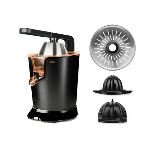 Storcator de citrice Taurus Easy Press 600, 600 W, 2 conuri, 2 site (Negru)